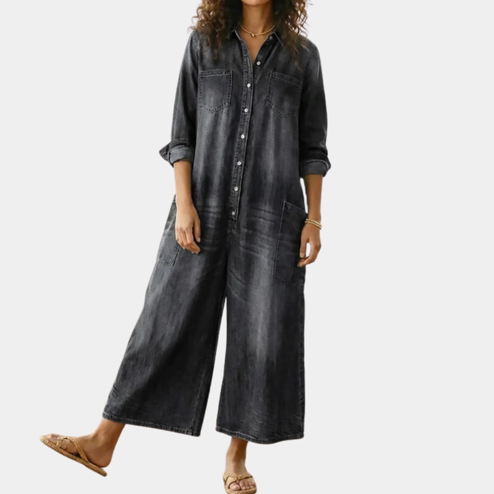 Serenity - Denim Katoenen Jumpsuit