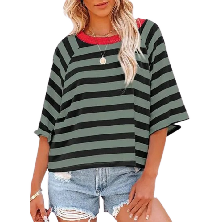 ROSALIE - Trendy Loose Fit Zomer Crewneck Top