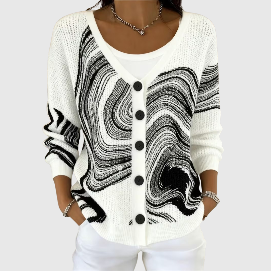 Audrey | Comfortabele Gebreide Cardigan met Knopen