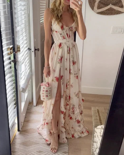 Keira - Midi-jurk met Bloemenpatroon
