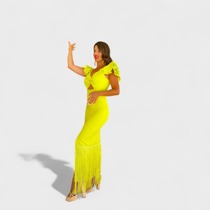 Tara - Neon Flamenco Jurk