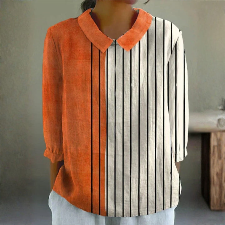 Chloe - Blouse met Gedurfde Contraststrepen