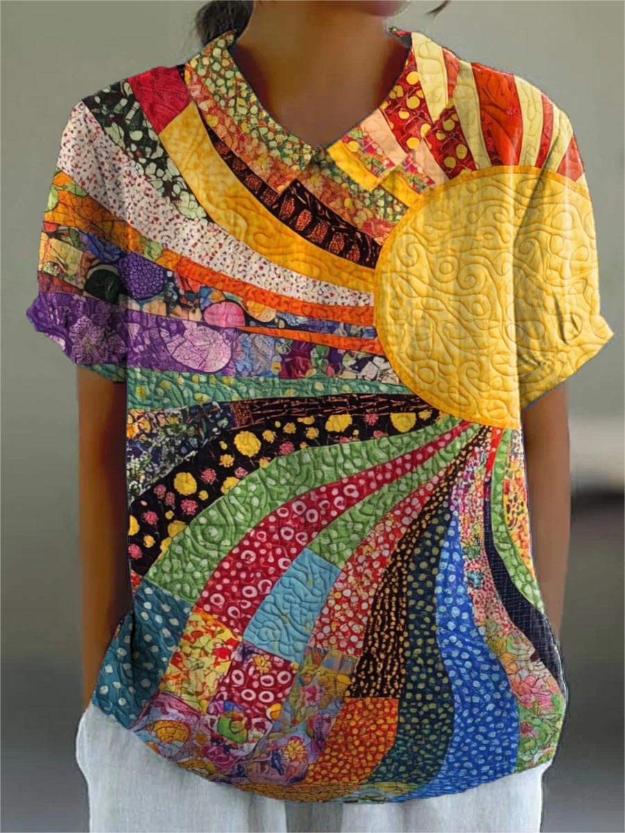 Ellie - Zonnige Patchwork Blouse