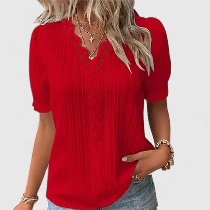 Wendy - Elegante V-Hals Blouse