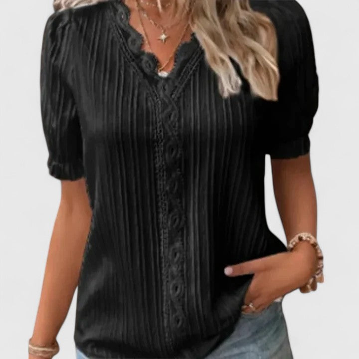 Wendy - Elegante V-Hals Blouse
