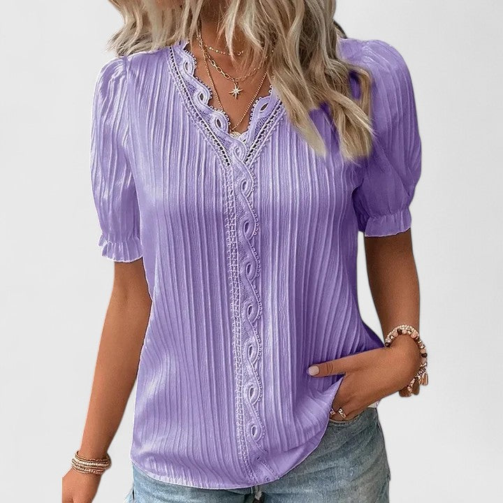 Wendy - Elegante V-Hals Blouse