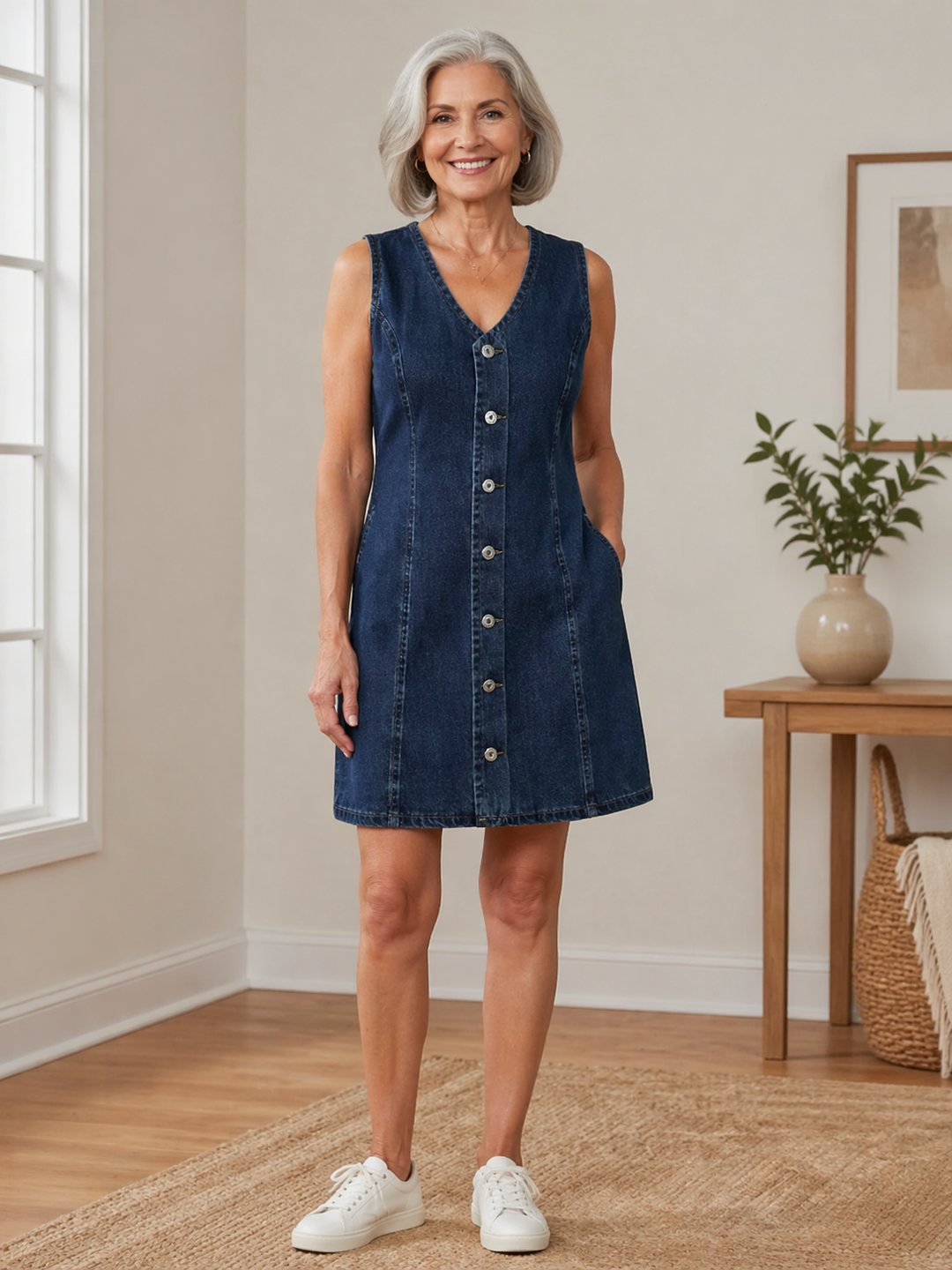 Rosalie - Casual Denim Draagjurk