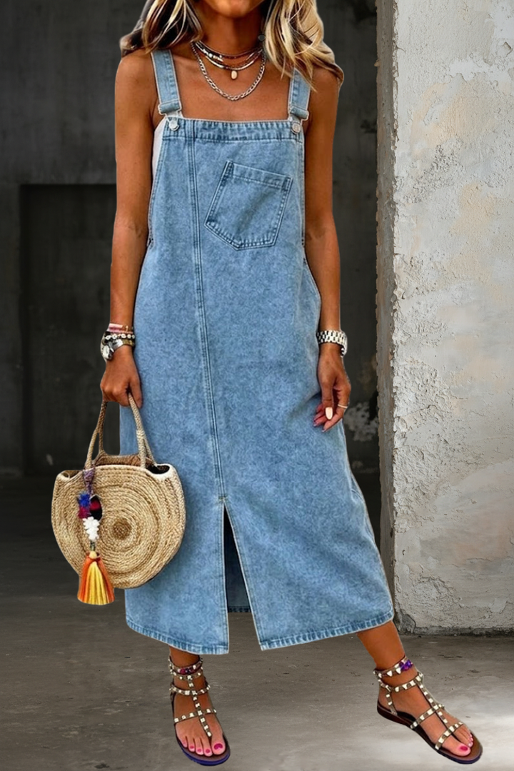 Harper - Casual Denim Trui Jurk