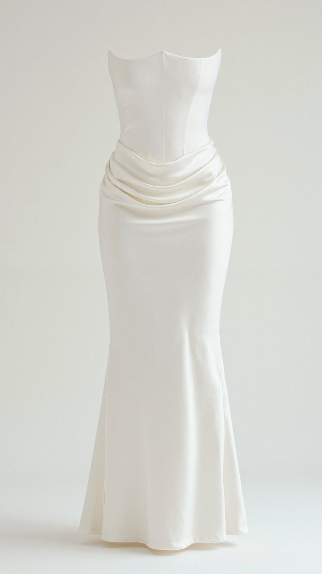 Emily - Lange jurk met corsage