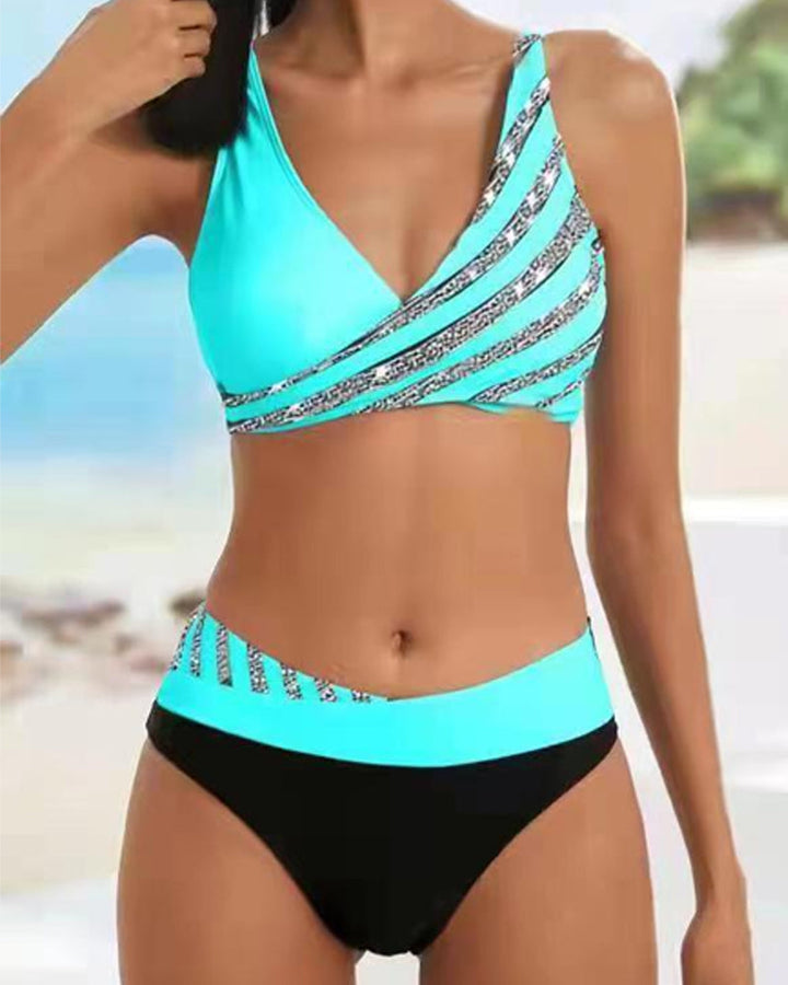 Mackenzie - Gedrukt Bikini in Warme Tinten