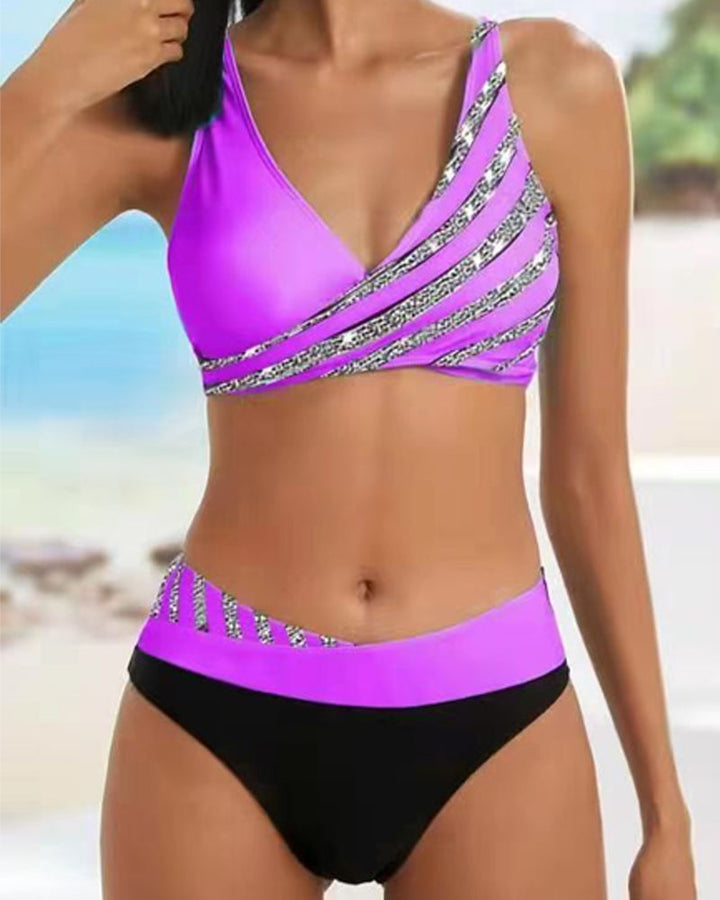 Mackenzie - Gedrukt Bikini in Warme Tinten