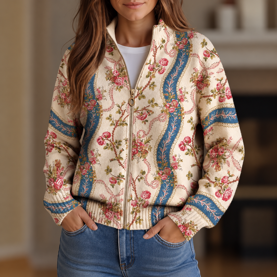 Maureen - Klimroos Riem Cardigan