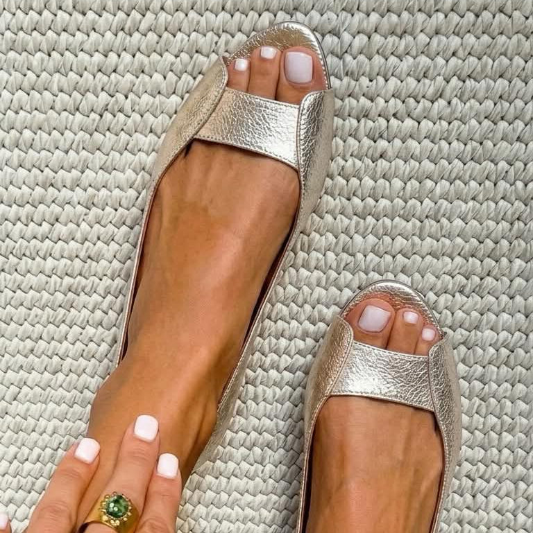 Fionnuala - Chique Comfort Gouden Sandalen