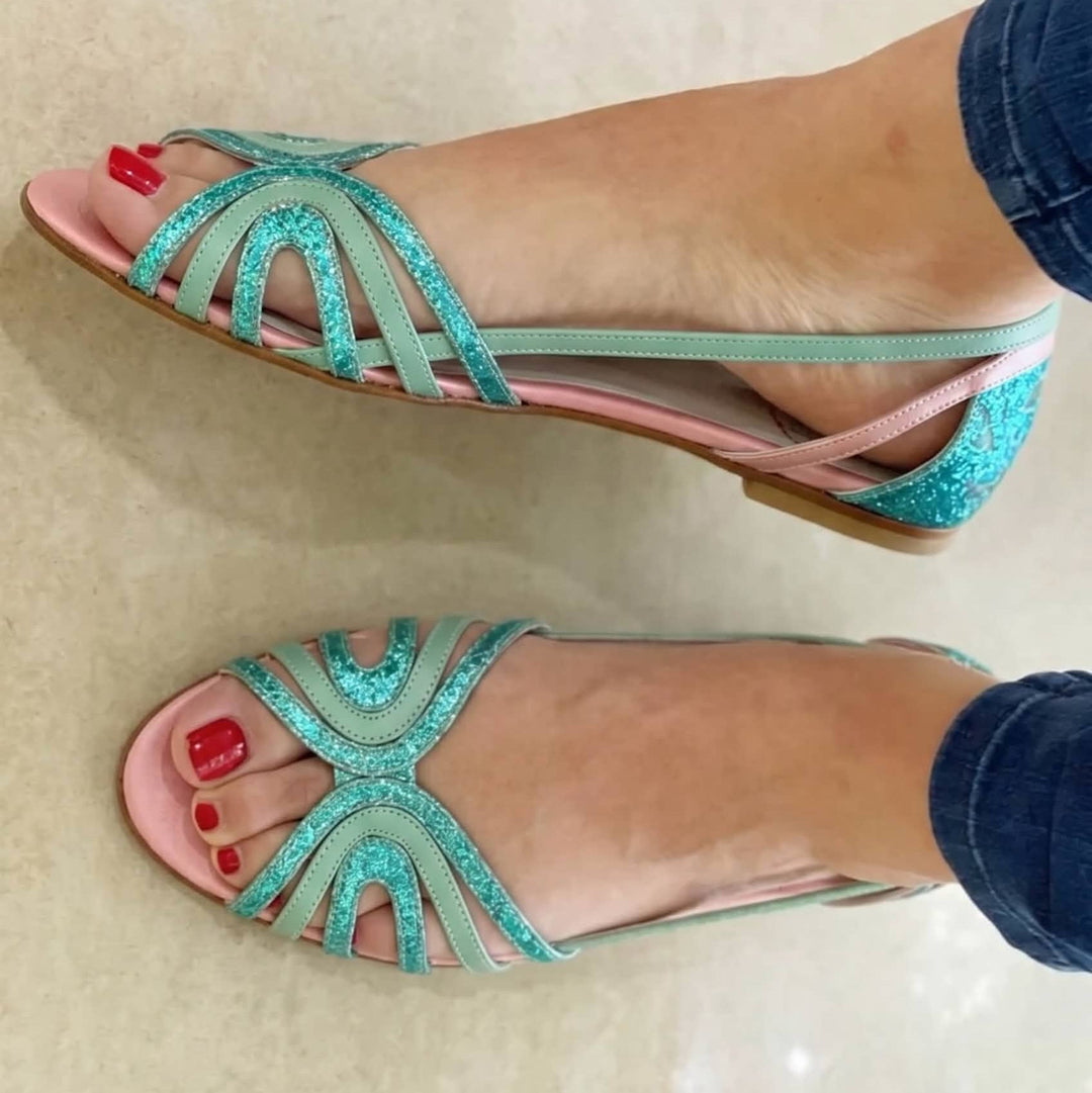 Nuala - Gouden Zomer Sandalen