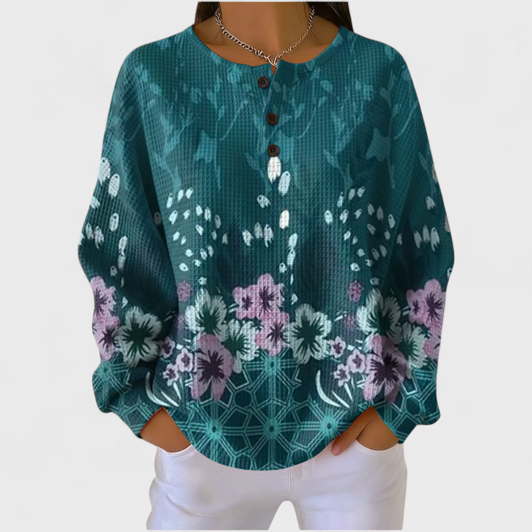 Ita | Sweatshirt met Bloemenprint