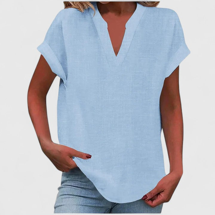Luna - Comfortabele V-hals Blouse
