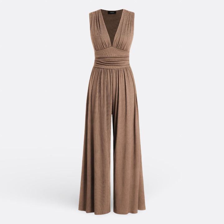 Brielle - Chic Mouwloze Jumpsuit met Wijde Benen