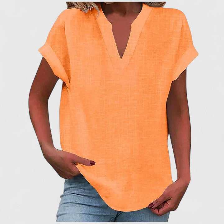 Luna - Comfortabele V-hals Blouse