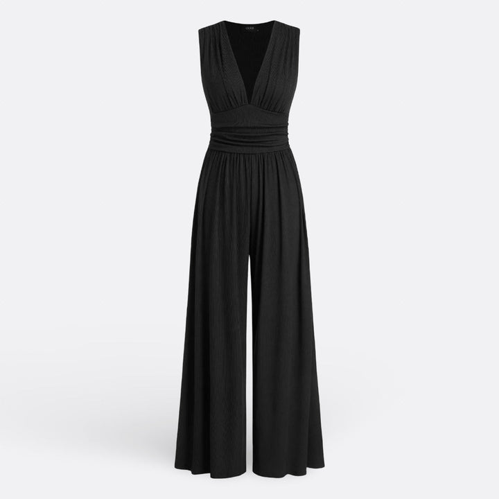 Brielle - Chic Mouwloze Jumpsuit met Wijde Benen