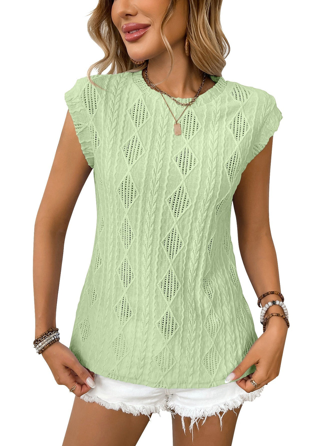 JENNIFER - Dames Lichtgewicht Gebreide Chic T-shirt