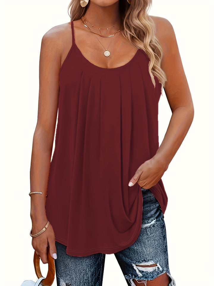 JANINE - Dames Lichtgewicht Spaghetti Bandjes Zomer Top