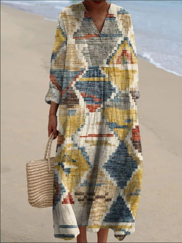 Grace - Bohemian-geïnspireerde jurk met etnische prints