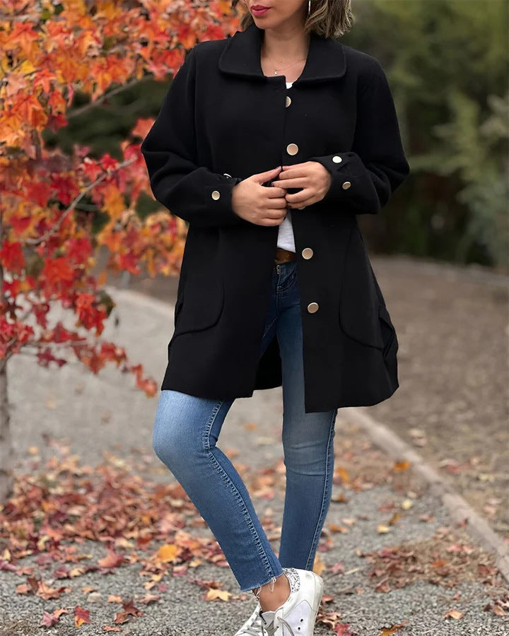Andrea - Klassieke Oversized Button-Down Jas