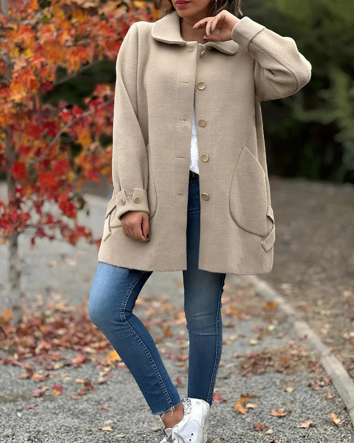 Andrea - Klassieke Oversized Button-Down Jas