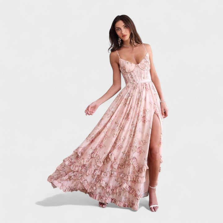Gianna - Lange Boheemse Jurk met Splits