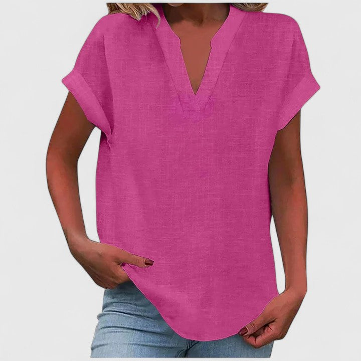 Luna - Comfortabele V-hals Blouse