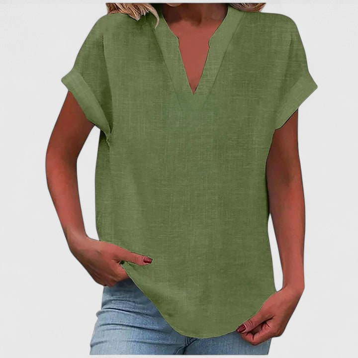 Luna - Comfortabele V-hals Blouse