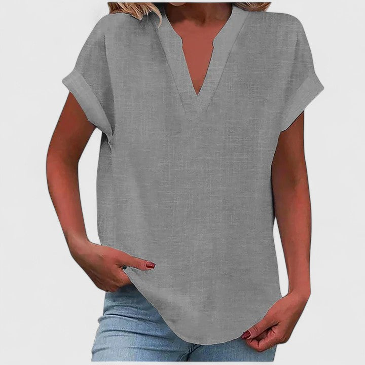Luna - Comfortabele V-hals Blouse