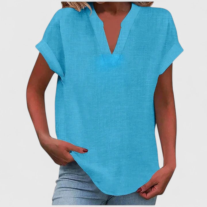 Luna - Comfortabele V-hals Blouse