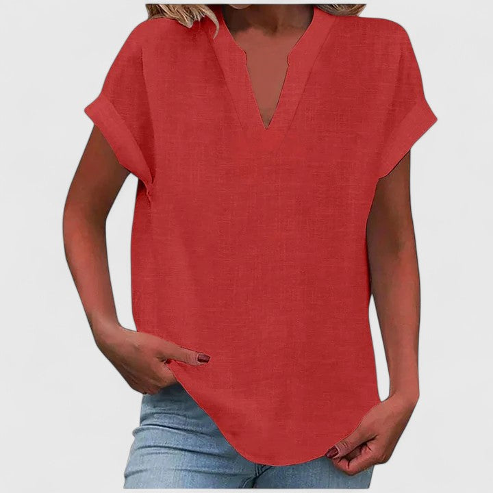 Luna - Comfortabele V-hals Blouse