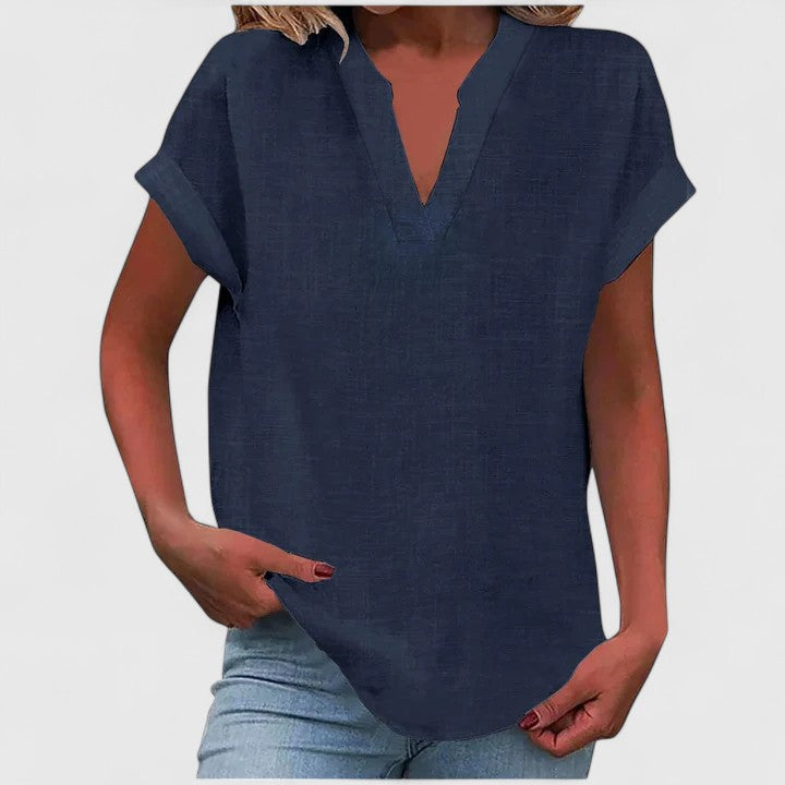 Luna - Comfortabele V-hals Blouse