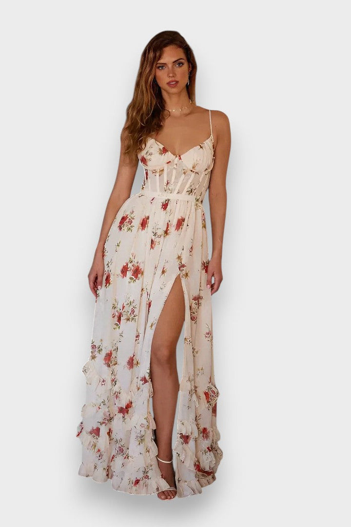 Keira - Midi-jurk met Bloemenpatroon