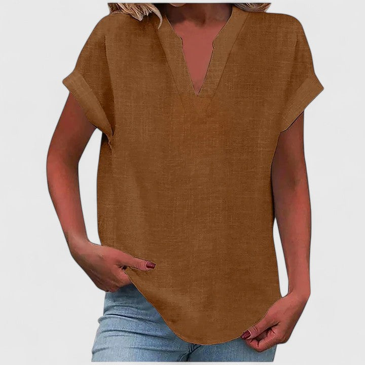 Luna - Comfortabele V-hals Blouse
