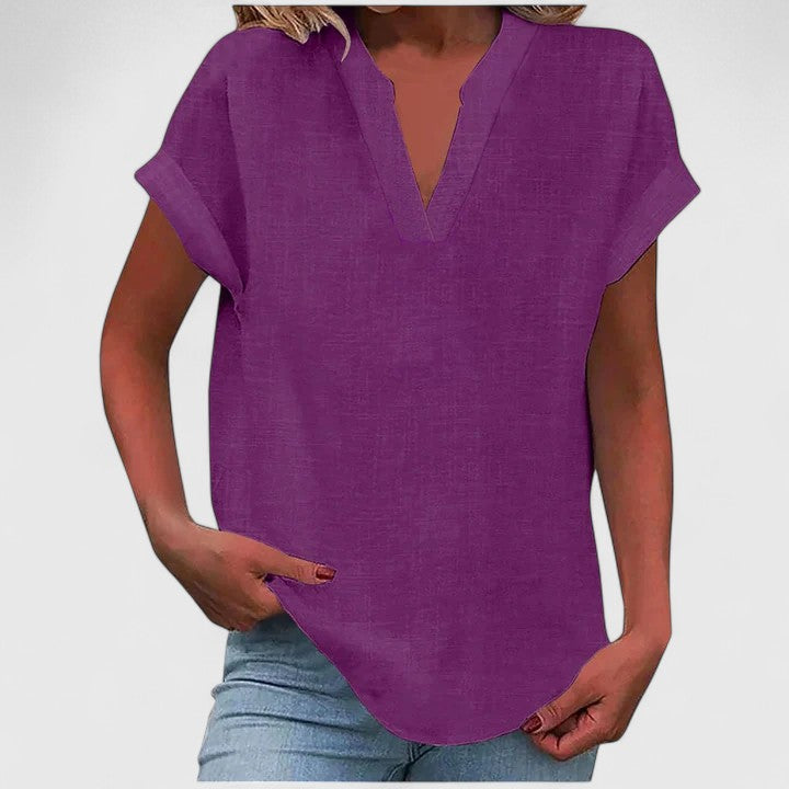 Luna - Comfortabele V-hals Blouse