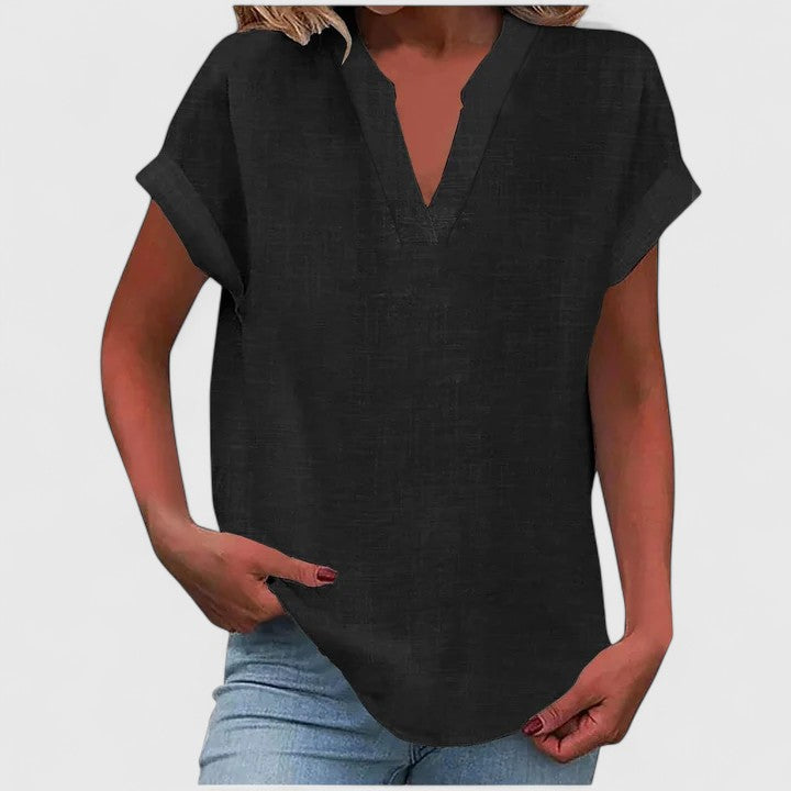 Luna - Comfortabele V-hals Blouse