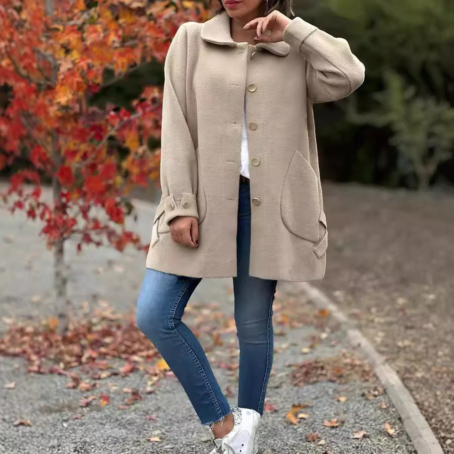 Andrea - Klassieke Oversized Button-Down Jas