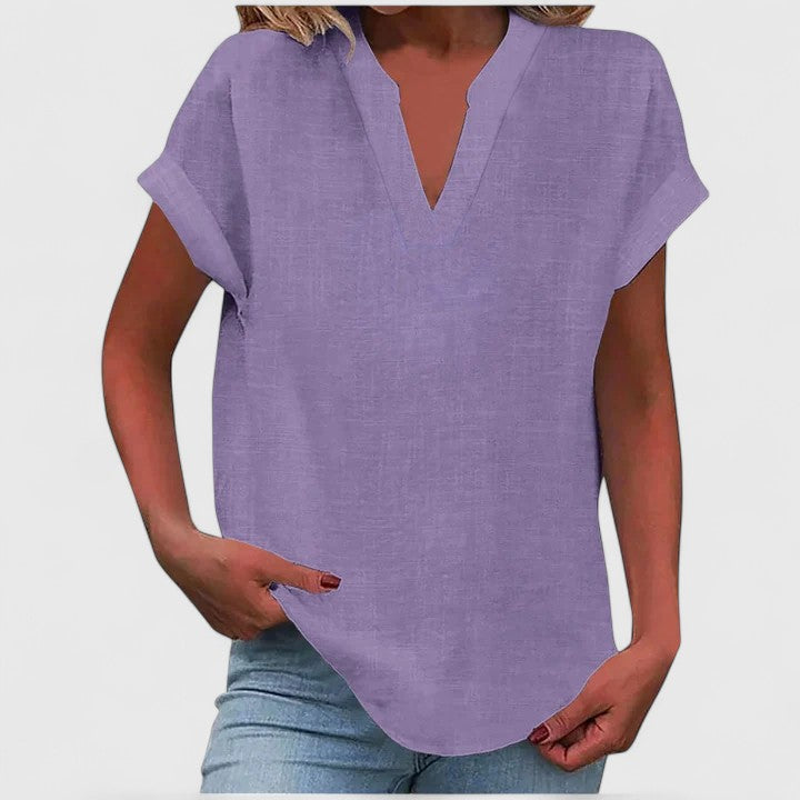 Luna - Comfortabele V-hals Blouse