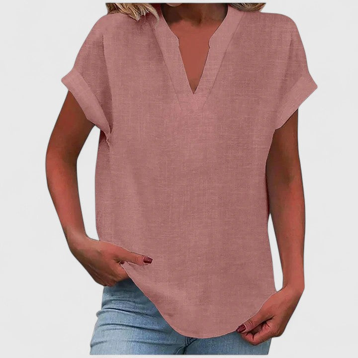 Luna - Comfortabele V-hals Blouse