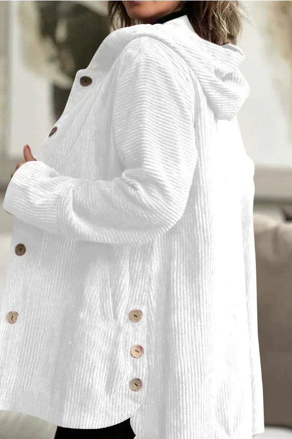 Abigail - Corduroy Hoodie Cardigan