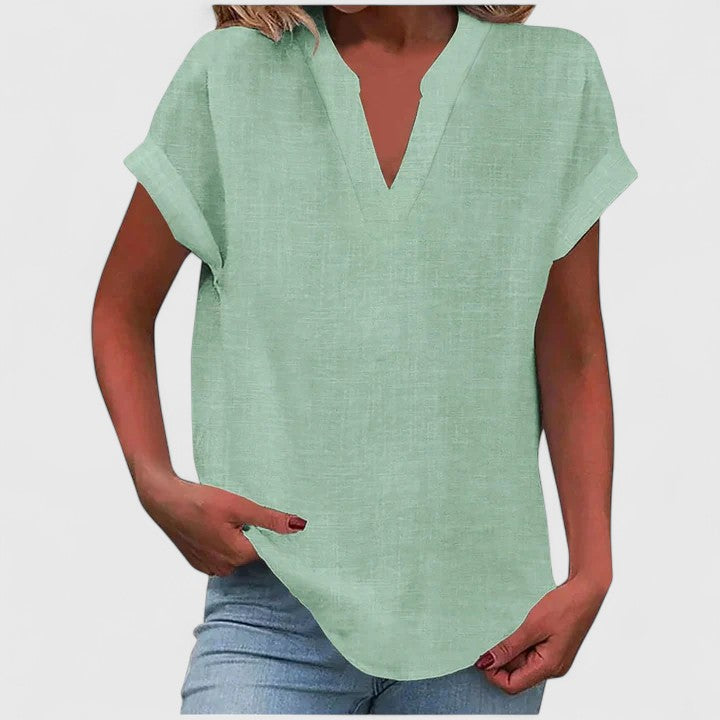 Luna - Comfortabele V-hals Blouse