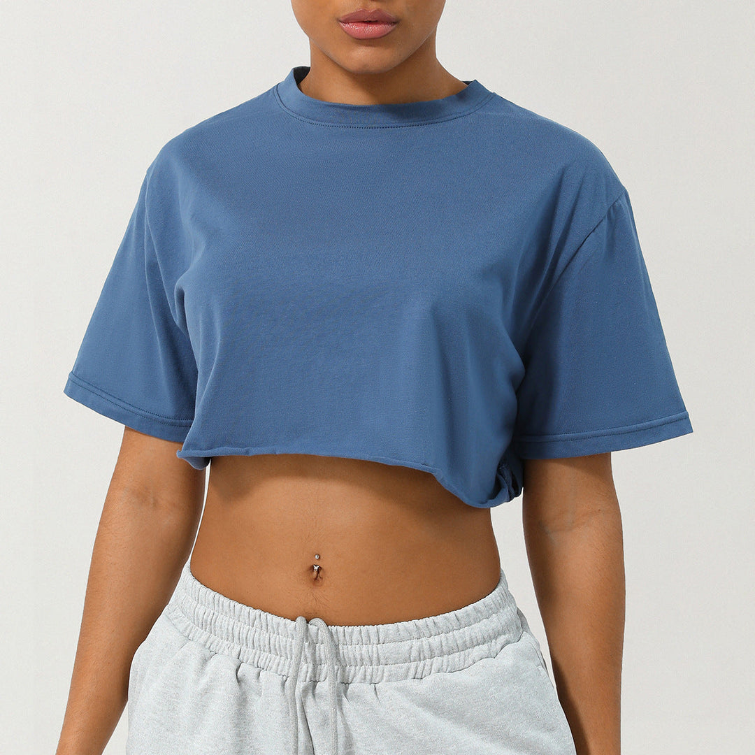 ALYSSA - Dames Relaxed Fit Crop Tee