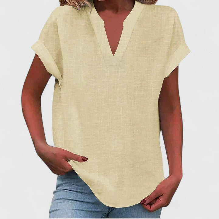 Luna - Comfortabele V-hals Blouse