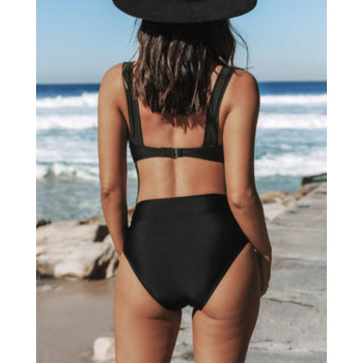 Veronica - Hoge Taille Effen Badpak