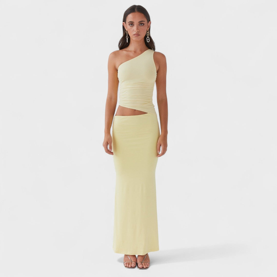 Natalia - Asymmetrische Maxi Jurk