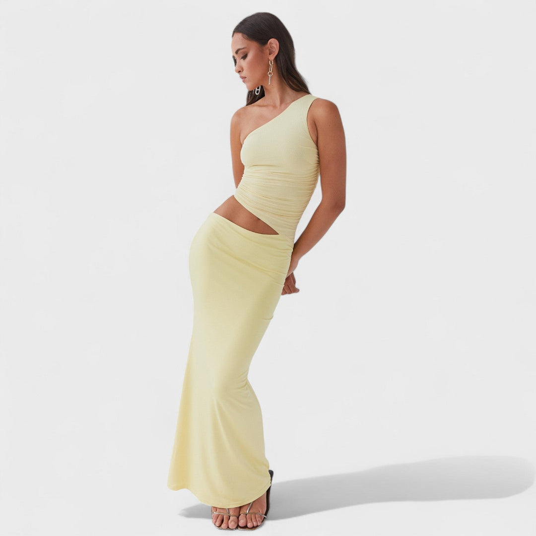 Natalia - Asymmetrische Maxi Jurk