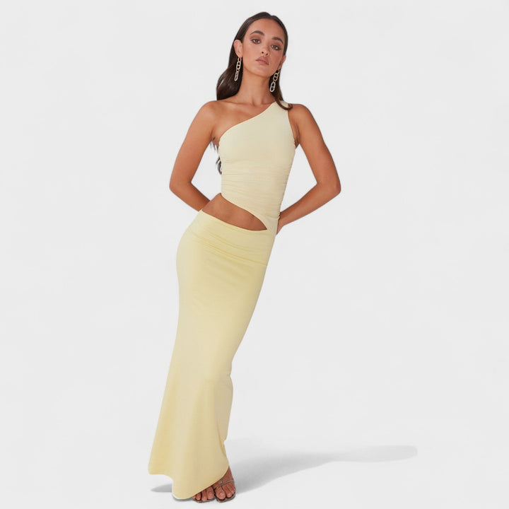 Natalia - Asymmetrische Maxi Jurk